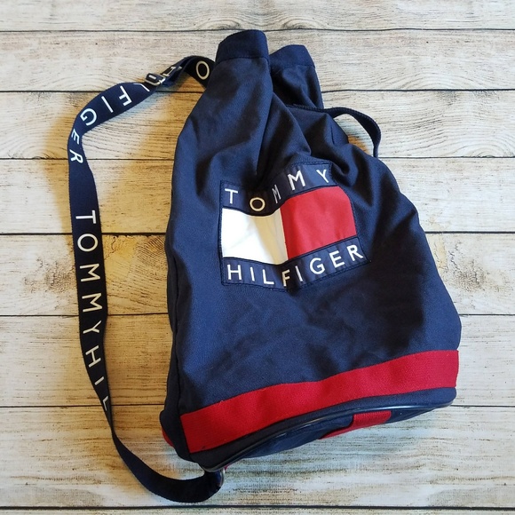 Tommy Hilfiger Canvas Duffel Bag Vintage 90s - Picture 2 of 8